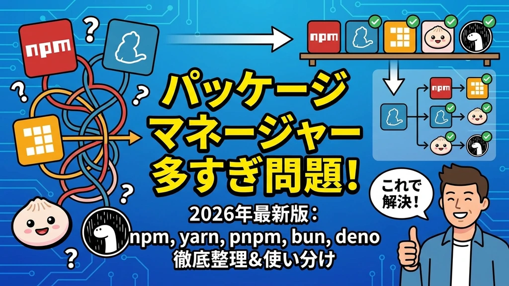 パッケージマネージャーがいっぱいありすぎるので整理する（2026年最新版）